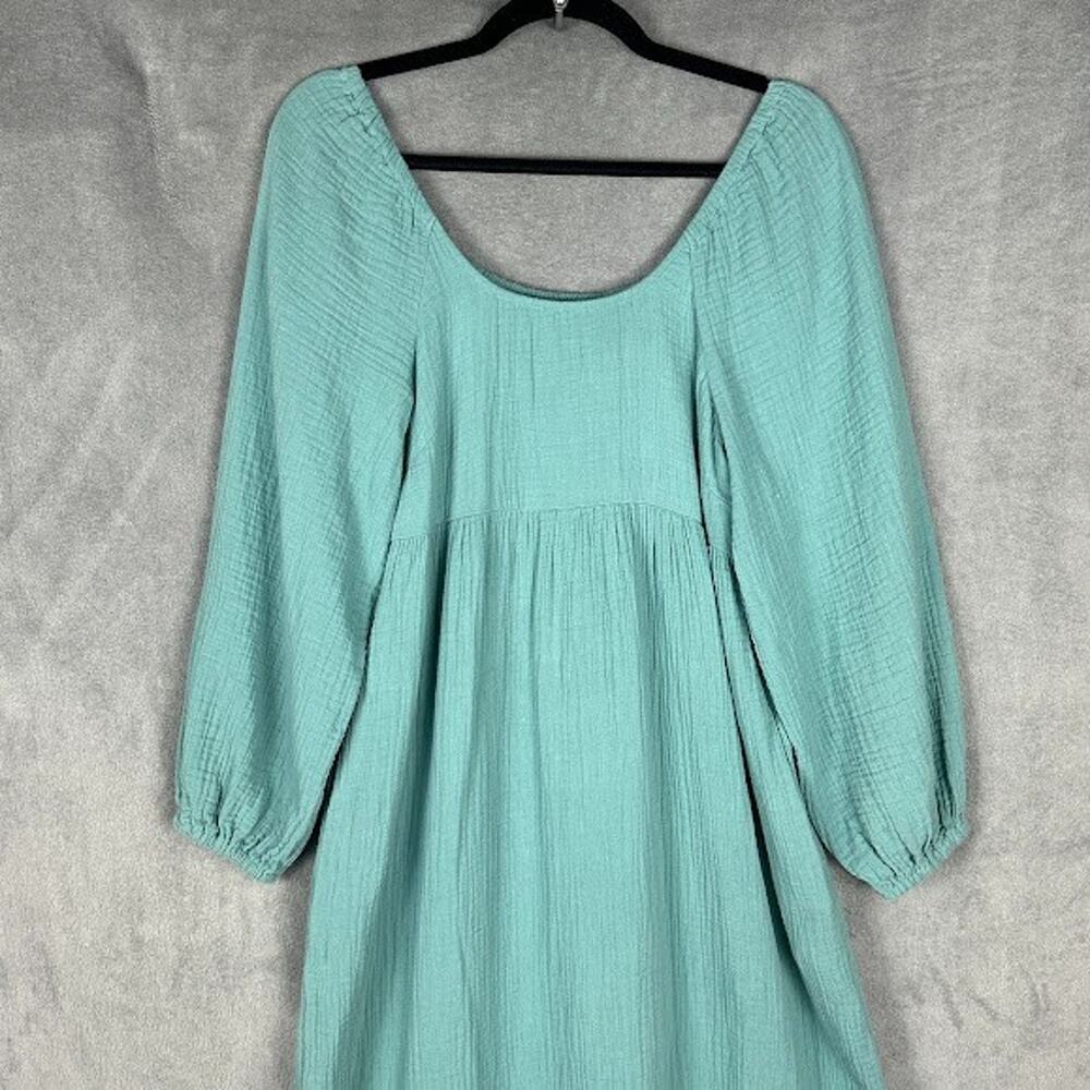Universal Thread Dress Womens Extra Small Green Gauzey Peasant Cottage Milkmaid - Picture 3 of 15